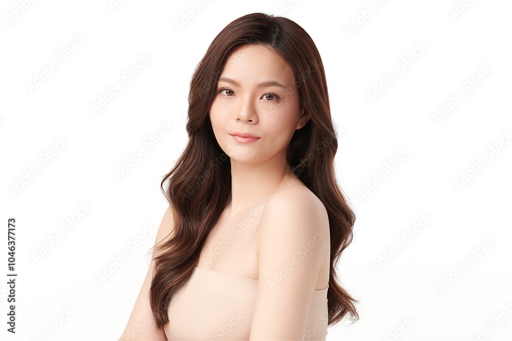 Beautiful young asian woman with clean fresh skin on white background, Face care, Facial treatment, Cosmetology, beauty and spa, Asian women portrait. Beautiful young asian woman with clean fresh skin on white background, Face care, Facial treatment, Cosmetology, beauty and spa, Asian women portrait.