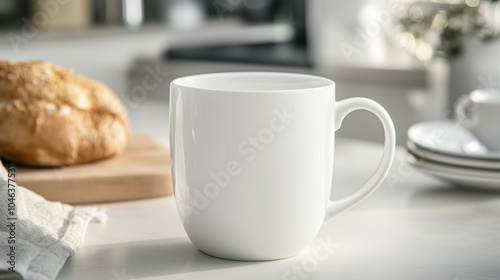 Wallpaper Mural Winter Holiday Season Theme with Blank Mug,  Croissant background  Torontodigital.ca