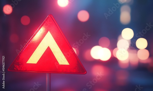  Creative red security alert on blurry backdrop. Fraud and danger concept designs. 3D Rendering design 