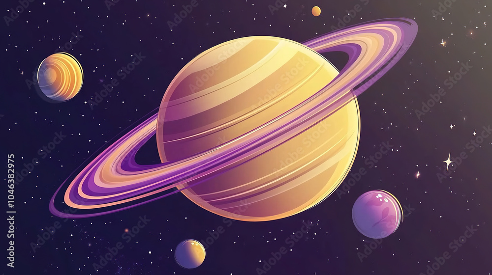 Cartoon style colorful planet Cartoon style colorful planet