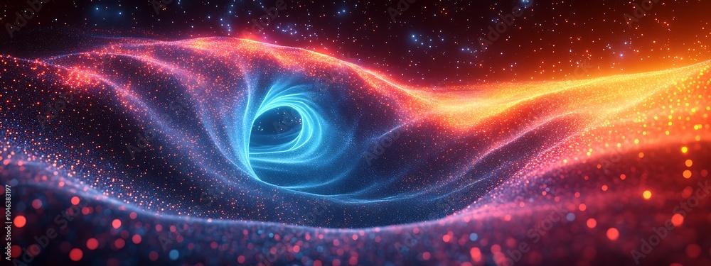 Obraz premium Glowing big data on a colorful background. 3d illustration design 