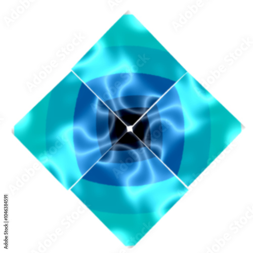  Blue digital  Geometric Blue mosaic Abstract Symmetrical shapes