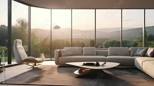 modern living room with sofa