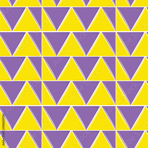 Geometric Purple and Yellow Pattern