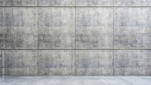 Panoramic texture of gray decorative cement concrete wall