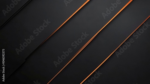 A striking abstract composition features deep black merged with jagged orange lightning streaks. The high contrast creates a dramatic backdrop, ideal for product promotion or artistic projects.