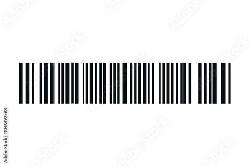 Barcode isolated on white background. Code stripes sticker. Barcode labels, customers qr code