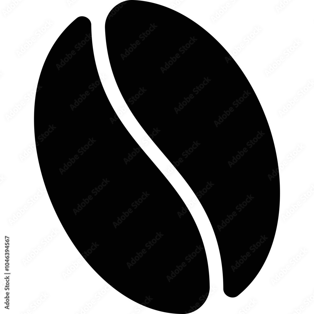 Simple vector icon coffee bean Simple vector icon coffee bean