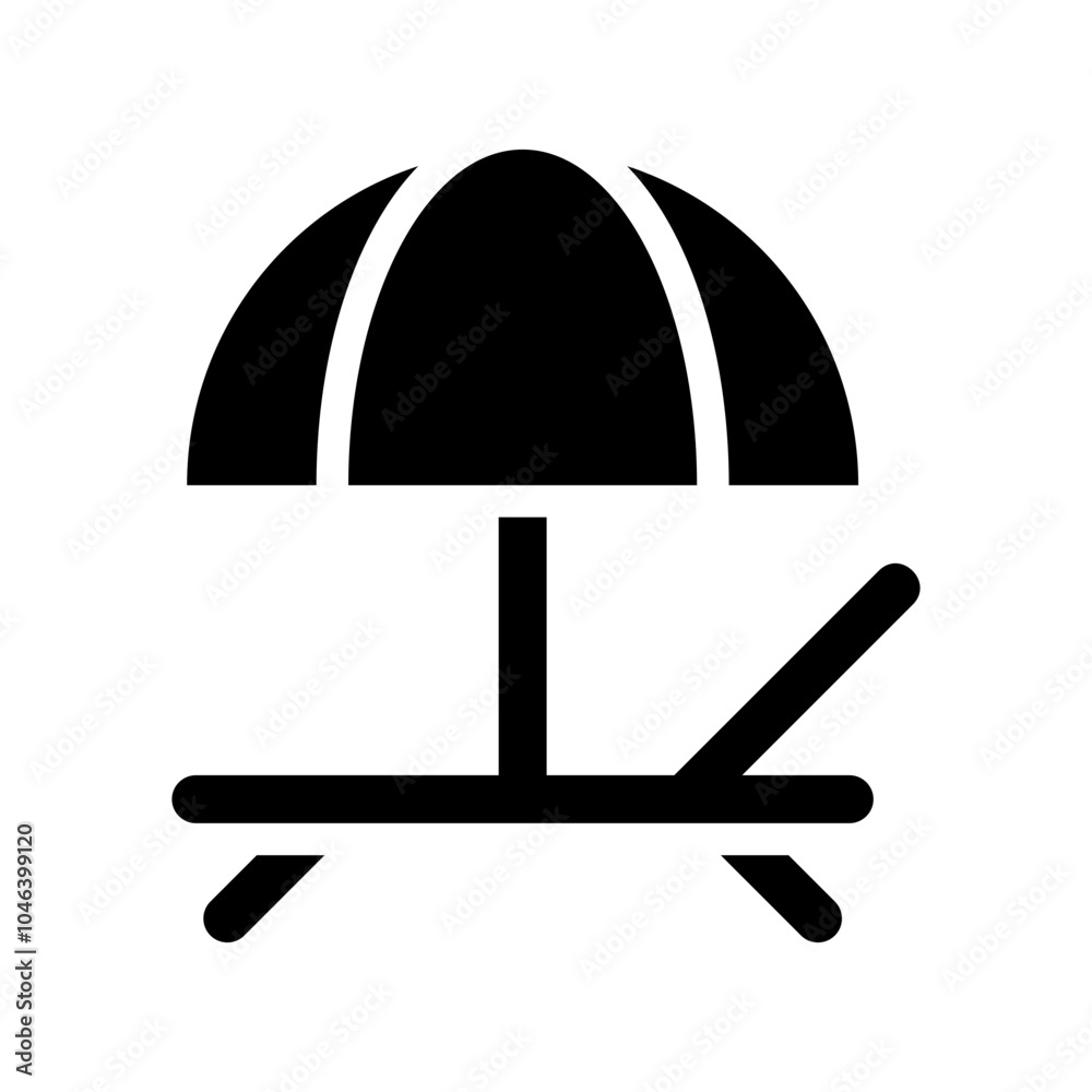 Beach Chair Icon Vector Symbol Design Illustration Beach Chair Icon Vector Symbol Design Illustration