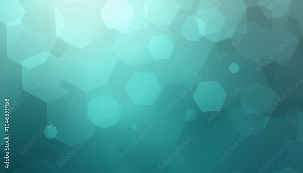 Abstract background with overlapping translucent hexagons in cool shades of teal and gray, creating a futuristic, geometric look Abstract background with overlapping translucent hexagons in cool shades of teal and gray, creating a futuristic, geometric look