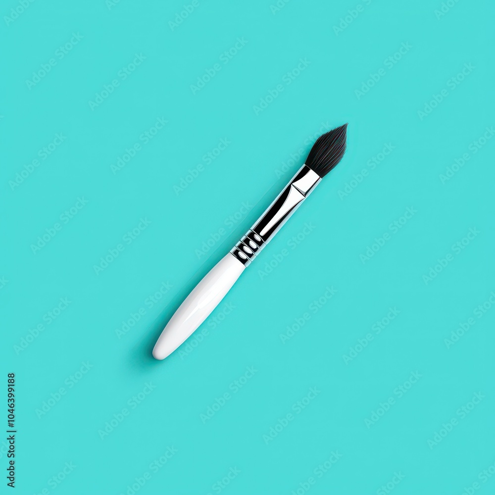 White Brush On Teal White Brush On Teal