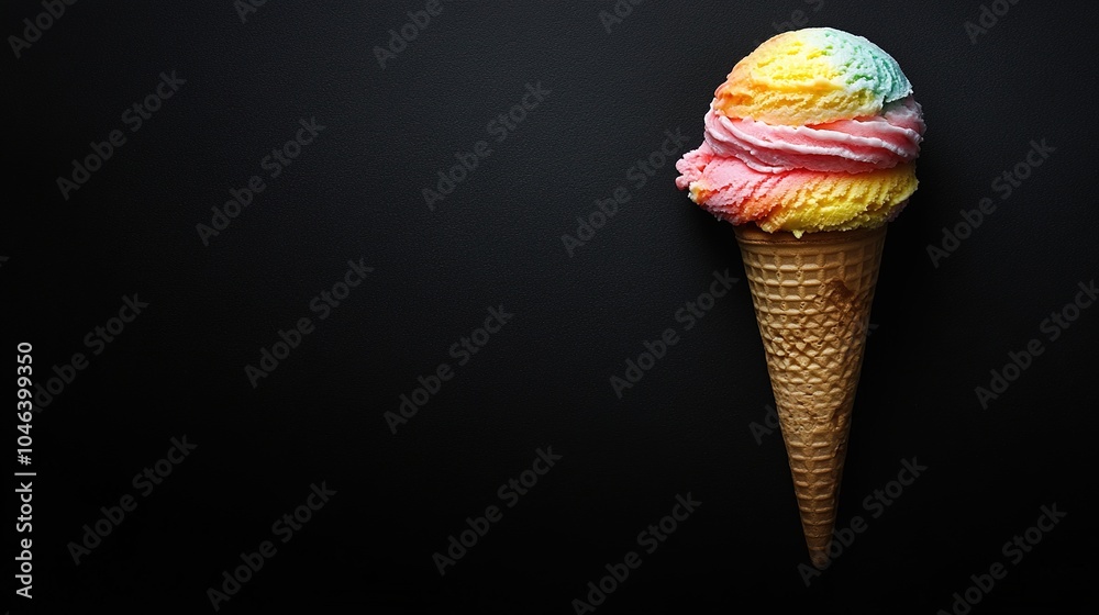 Ice cream on black background
Ice cream on black background