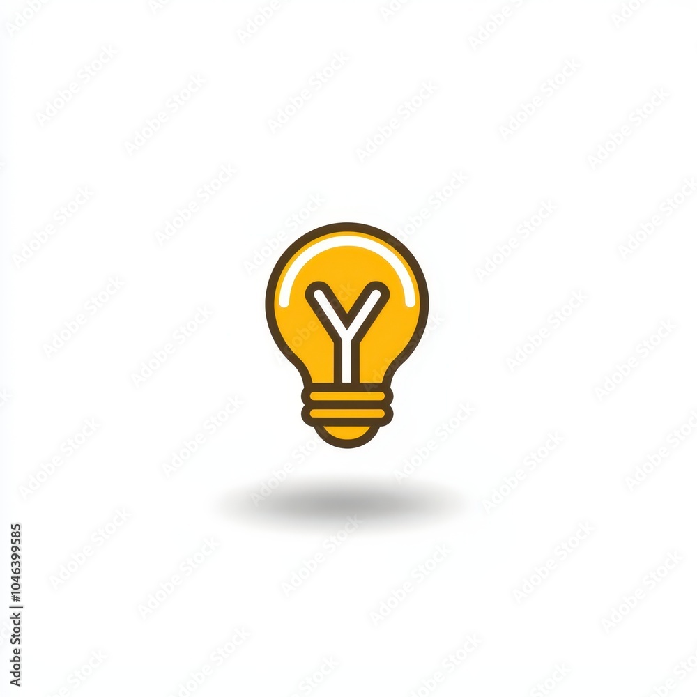 Yellow Lightbulb With Yellow Lightbulb With