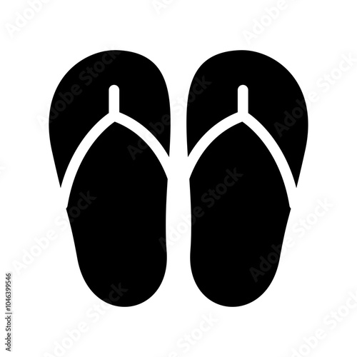 Flip Flops Icon Vector Symbol Design Illustration