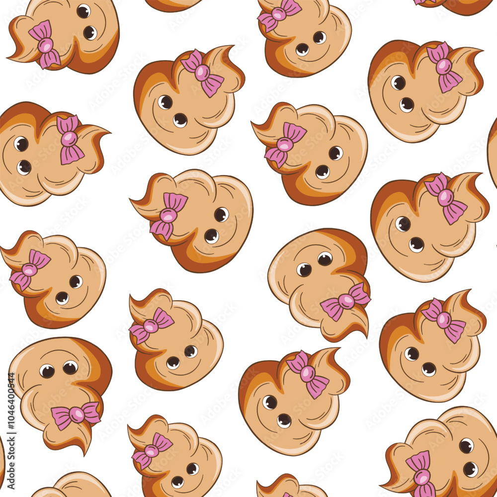 Seamless pattern with kawaii poop on white background. Cartoon poo, feces icons. Shit patterns, evil turd. Vector illustration for invitation, poster, card, fabric, textile. Doodle style Seamless pattern with kawaii poop on white background. Cartoon poo, feces icons. Shit patterns, evil turd. Vector illustration for invitation, poster, card, fabric, textile. Doodle style