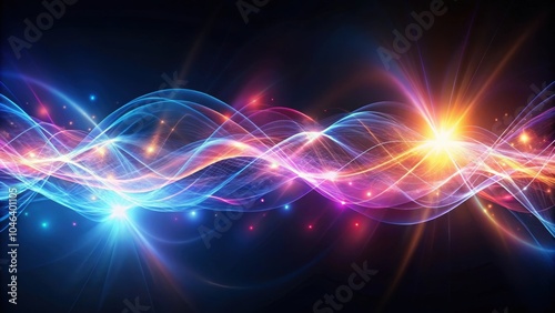 Fractal light waves abstract futuristic background, fractal, light waves, abstract, futuristic, digital, technology, pattern