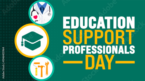 National Education Support Professionals Day background or banner design template is observed every year in November. Holiday concept. Template for card, poster, placard, template.