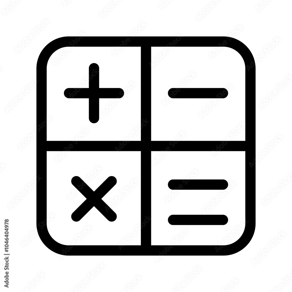 Obraz premium Calculator Icon Vector Symbol Design Illustration