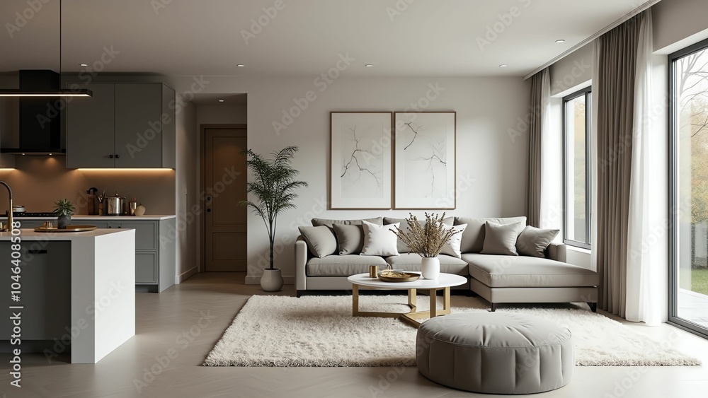Exquisite Contemporary Open Concept Living and Dining Room Design Exquisite Contemporary Open Concept Living and Dining Room Design