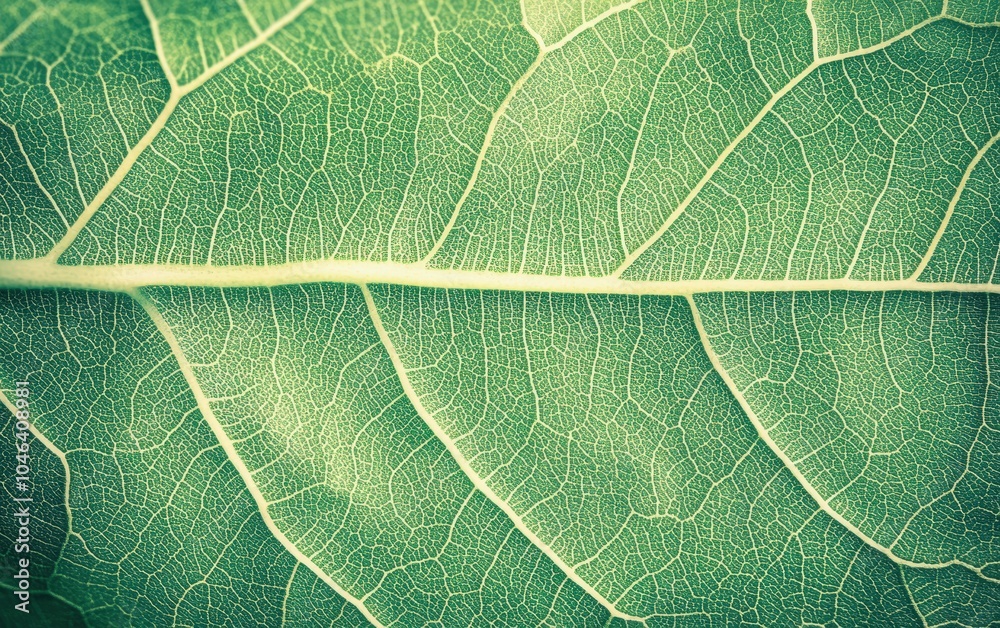 Fototapeta premium Leaf Texture: Close-up of a dried leaf showing intricate veins and a slightly rough surface. 