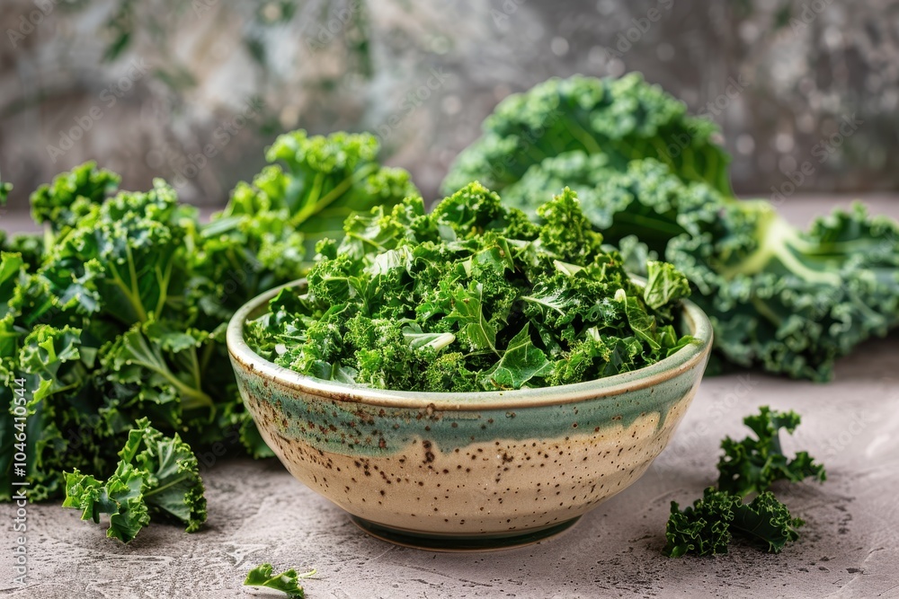 bowl of kale chips beside fresh kale bowl of kale chips beside fresh kale