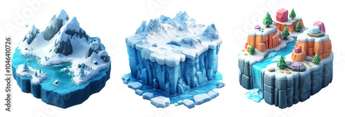 Isometric Ice and Snow Landscapes for Design Projects photo