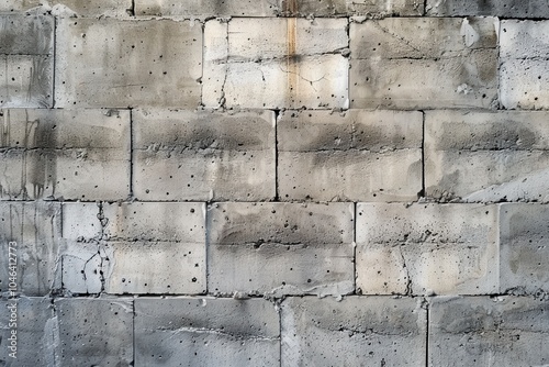 Cement wall texture with old cinder block background