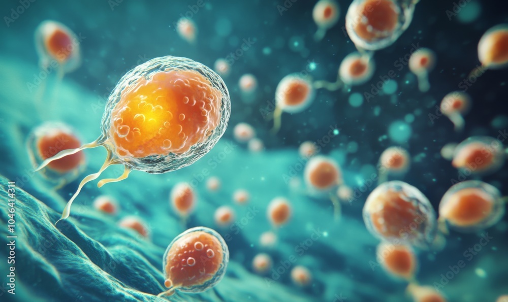 This image is an illustration of the fertilization process This image is an illustration of the fertilization process