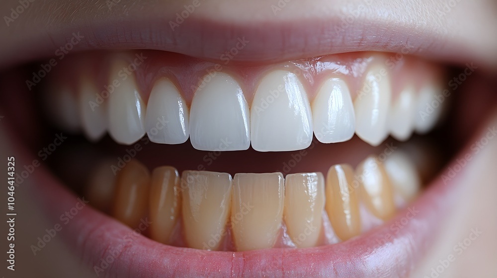 Fototapeta premium Write a blog post about the effectiveness of teeth whitening treatments, featuring before-and-after photos to highlight the results