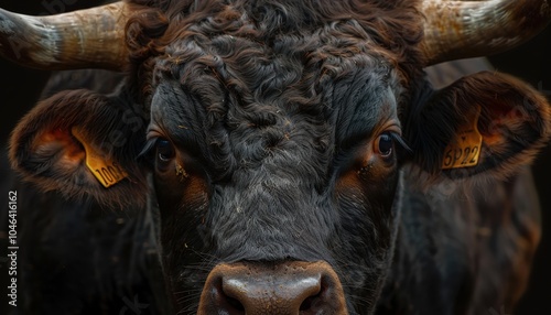 Close up of bull s muzzle photo