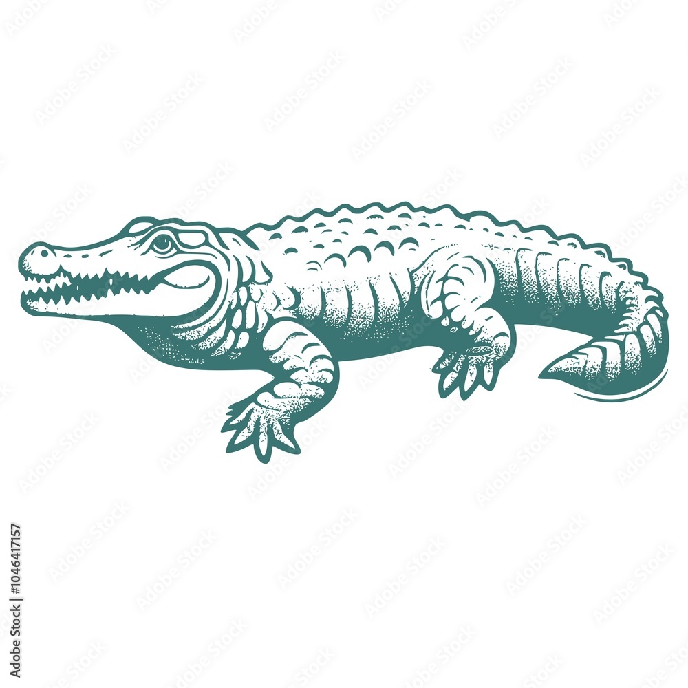 Obraz premium crocodile isolated on white background