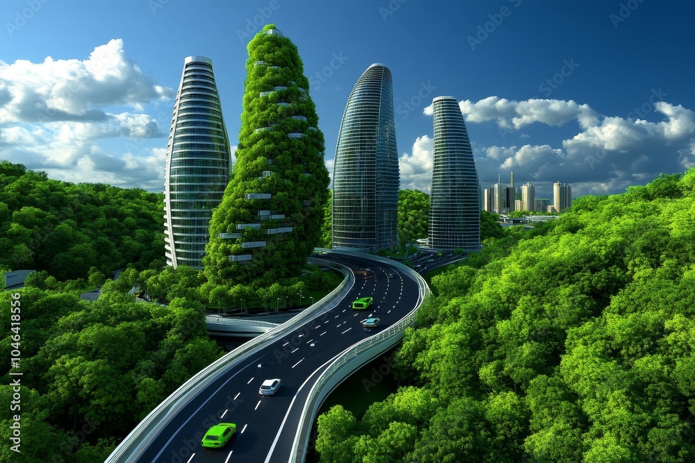 A smart city with autonomous vehicles, energy-efficient skyscrapers ... - Energy Efficiency In Urban Skyscrapers