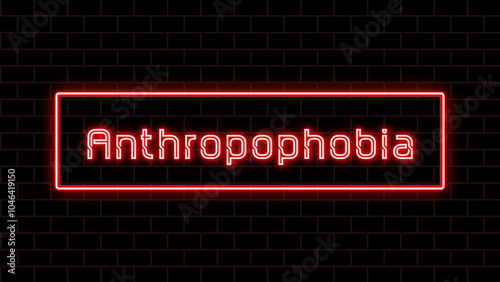 Anthropophobia のネオン文字 photo