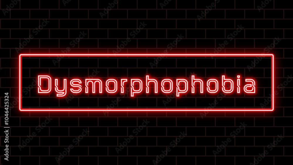 Dysmorphophobia のネオン文字 Dysmorphophobia のネオン文字