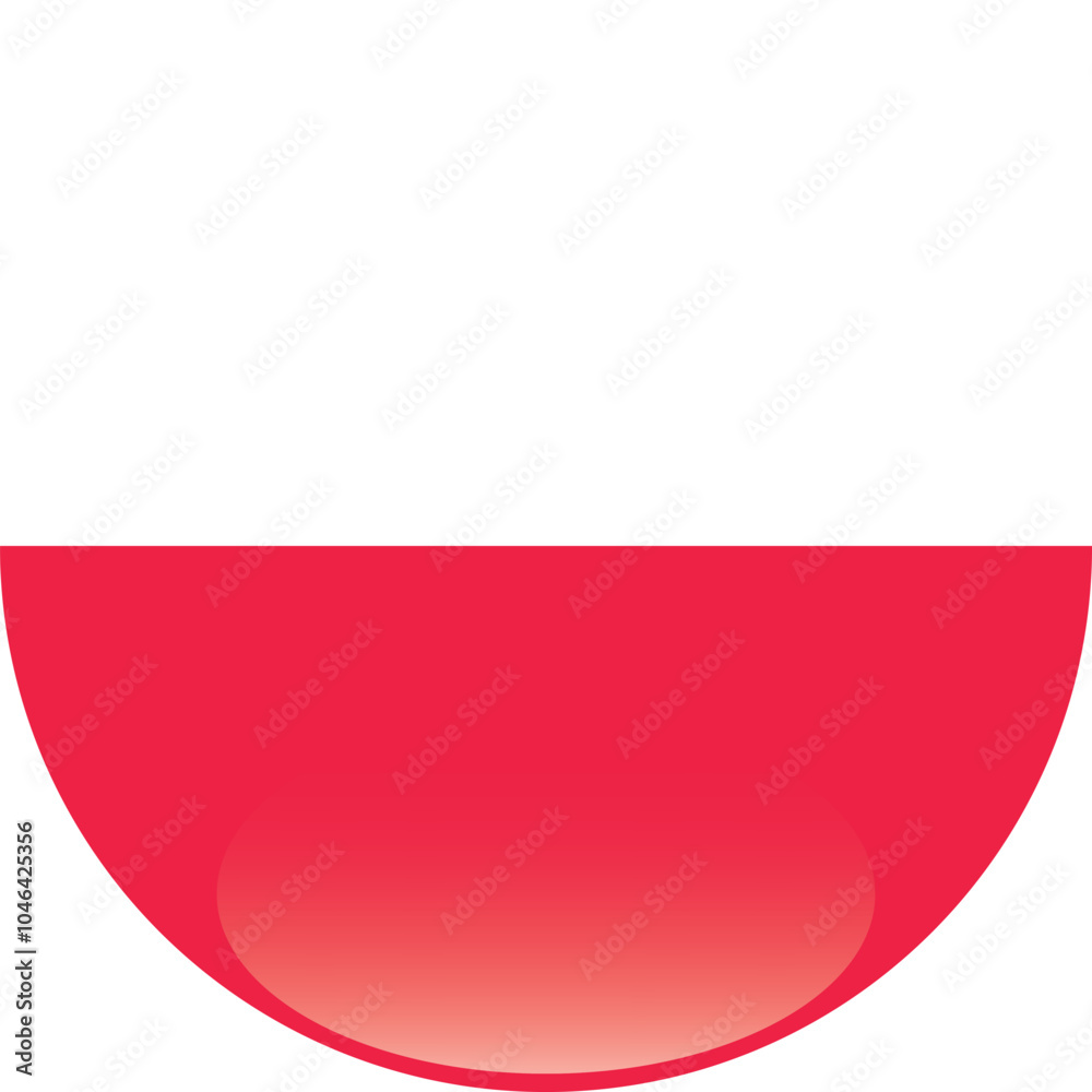 Sphere shaped national flag of the European country of POLAND Sphere shaped national flag of the European country of POLAND