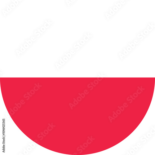Free Download Circle shaped national flag of the European country of POLAND - GFXLoad