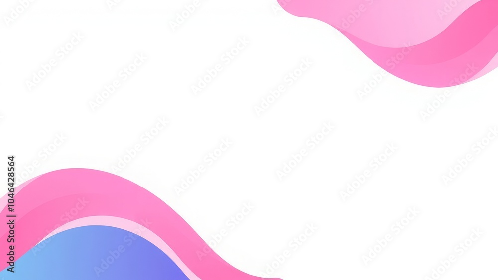 Abstract pink and blue wave background with white space, modern and stylish design Abstract pink and blue wave background with white space, modern and stylish design