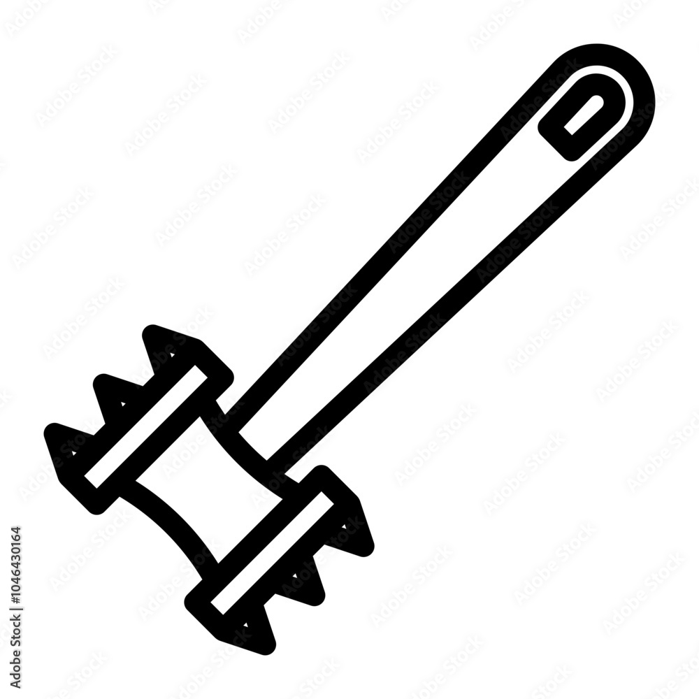 tenderizer icon in outline style. Line art tenderizer icon in outline style. Line art