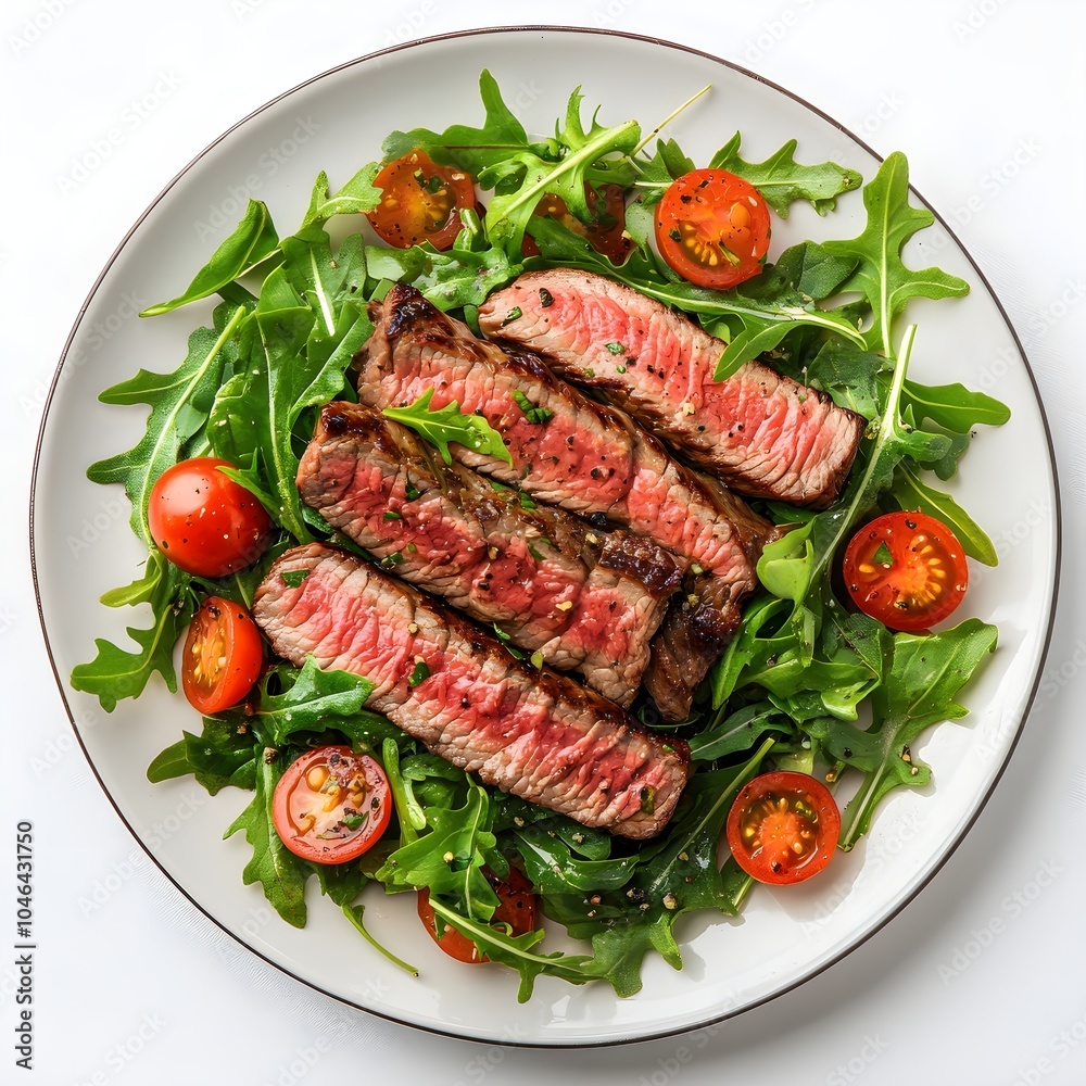 Heart Healthy Beef Salad with Fresh Greens and Tomatoes