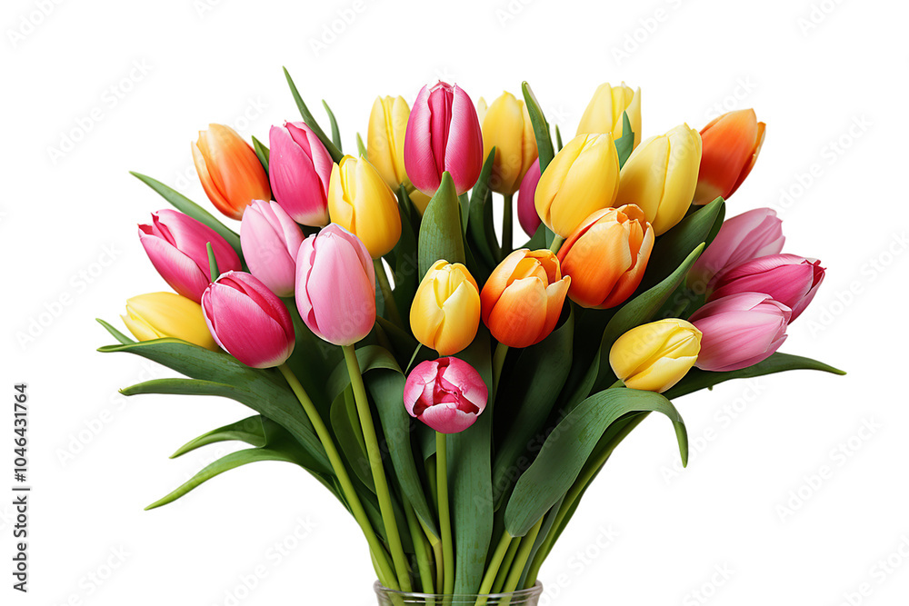 Vibrant Tulip Bouquet - A Vibrant Display of Spring Beauty Vibrant Tulip Bouquet - A Vibrant Display of Spring Beauty