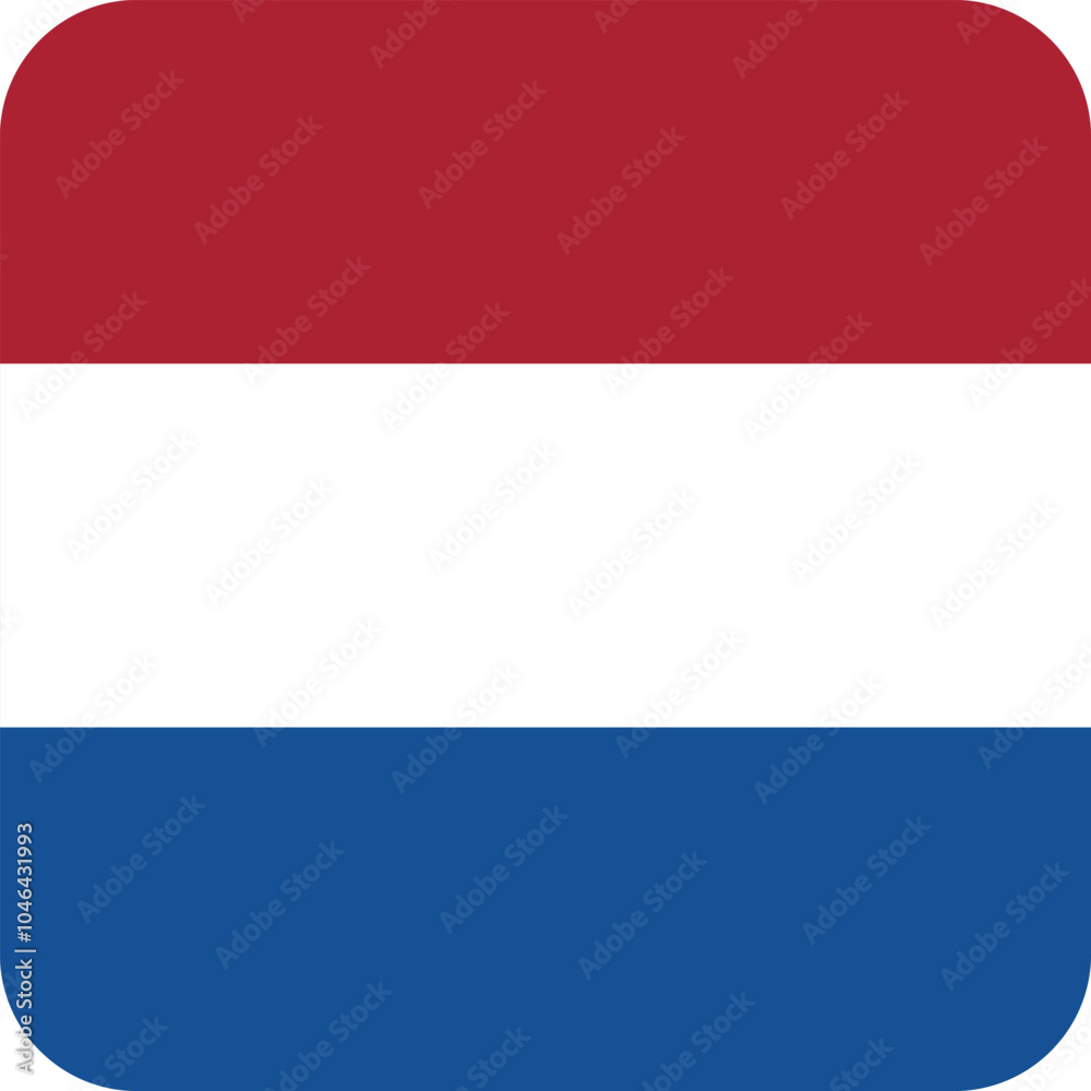 Obraz premium Button shaped national flag of the European country of NETHERLANDS
