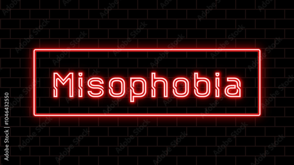 Misophobia のネオン文字 Misophobia のネオン文字