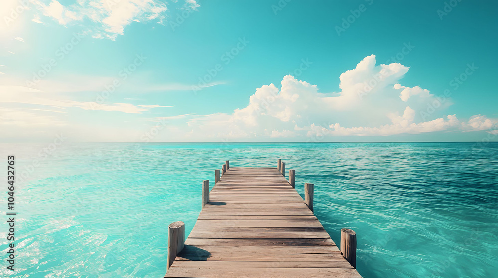Obraz premium Tranquil seaside escape