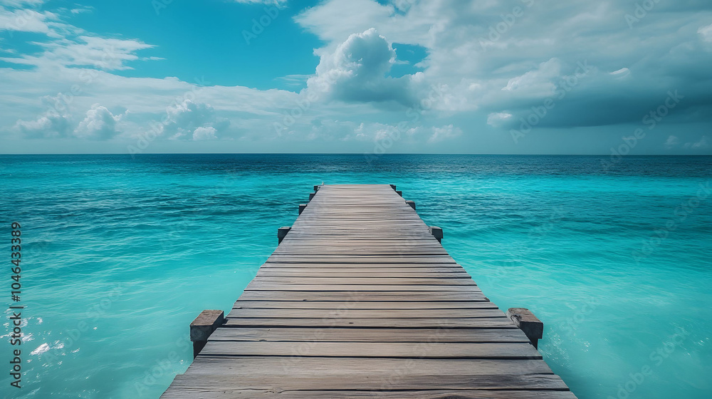 Fototapeta premium Serene ocean pier
