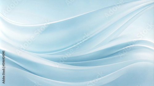 Frosted Glass Effect Soft Matte Frosted Glass Background with Diffuse Glow, White and Pale Blue Shades. Abstract curve background resembling ocean waves or ripples. abstract blue wave background