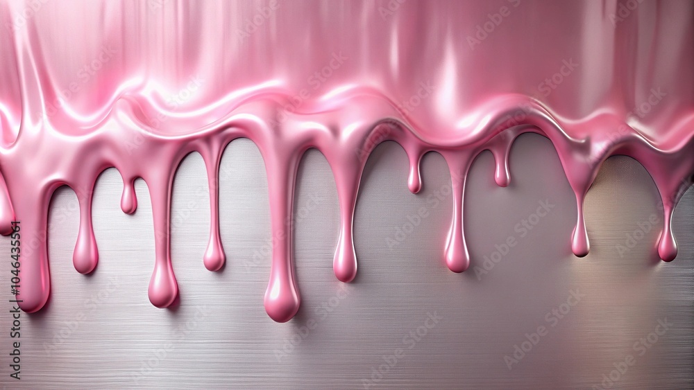 Soft pink slime drips from a metallic surface, slimy residue, pink, colorful mess, gooey goo, sticky mess Soft pink slime drips from a metallic surface, slimy residue, pink, colorful mess, gooey goo, sticky mess