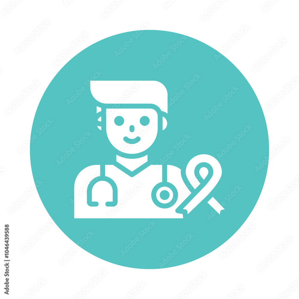 Cancer Doctor vector Glyph Cricle Design icon. Cancer Symbol on White background EPS 10 File Cancer Doctor vector Glyph Cricle Design icon. Cancer Symbol on White background EPS 10 File