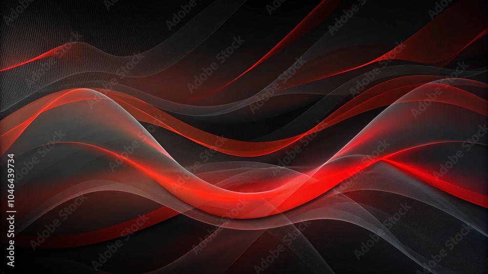 Obraz premium Dark grey black abstract background with red glowing lines design for business, social media, advertising event. modern technology innovation concept background banner. abstract red and black