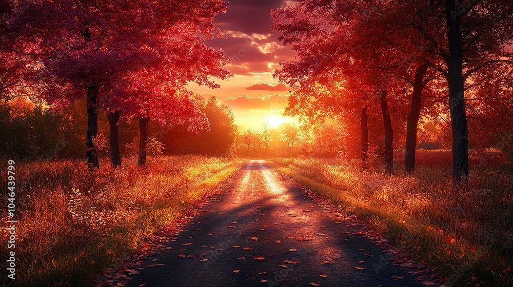 Serene Landscape Featuring Lush Greenery, Rolling Hills, and a Tranquil Sky at Golden Hour Serene Landscape Featuring Lush Greenery, Rolling Hills, and a Tranquil Sky at Golden Hour
