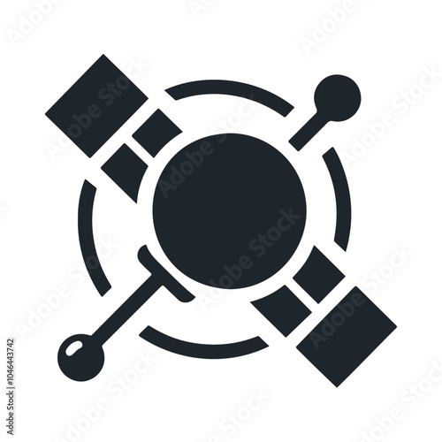 Astronomy flying connection satelllite vector icon design photo